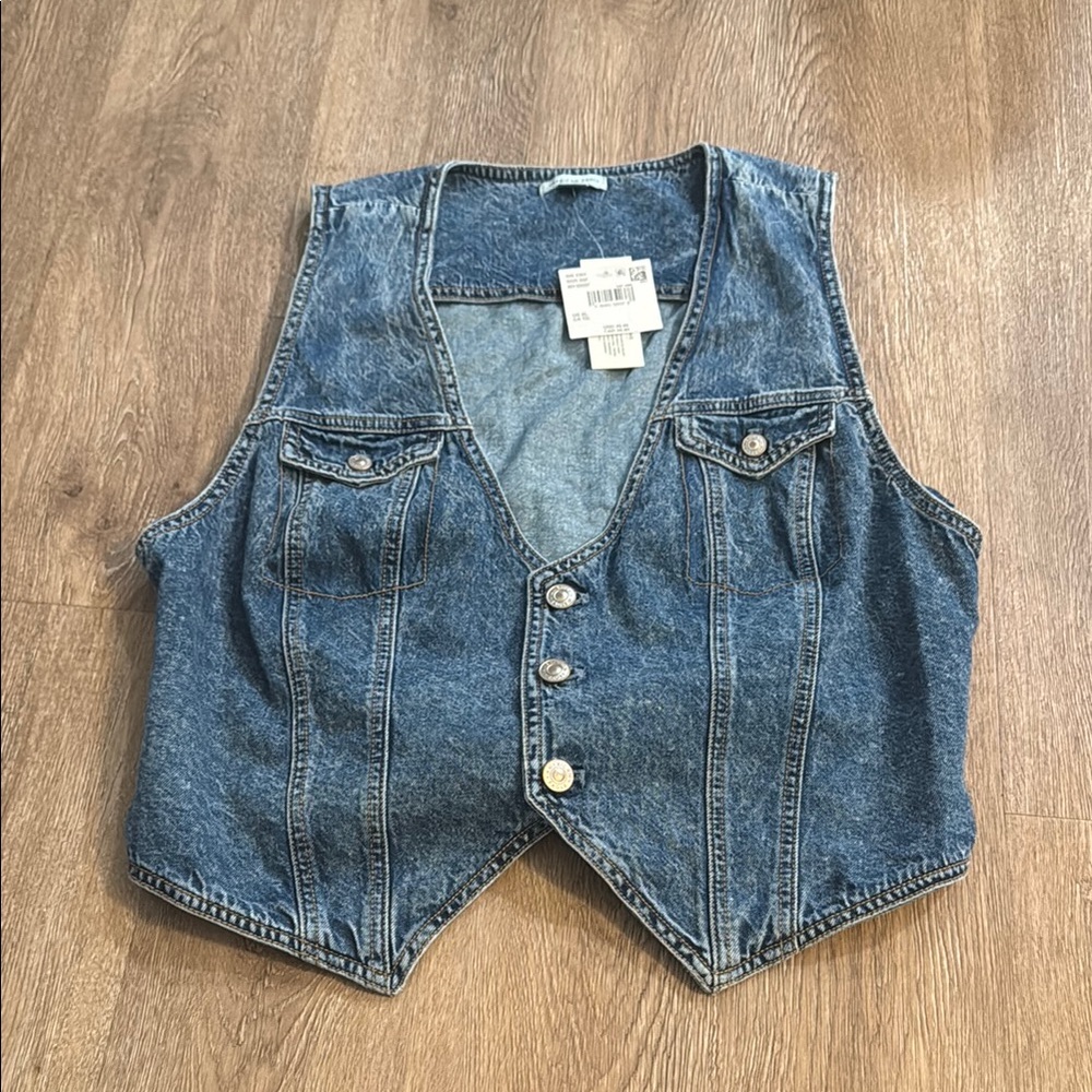 American Eagle denim vest